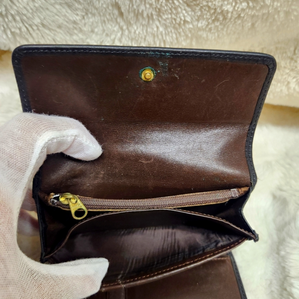 Vtg Black Coach Billfold - Picture 9 of 15
